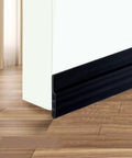 Self-Adhesive Door Sweep Draft Stopper For All Doors, 2 Inch Wide By 39 Inch Long, Black Rubber Weather Stripping Under Door Bottom