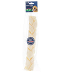 All American Made Beefhide Braided Stick Dog Chew Treat 12 Inch Natural Flavor Perfect For Real Tough Chewers Long Lasting
