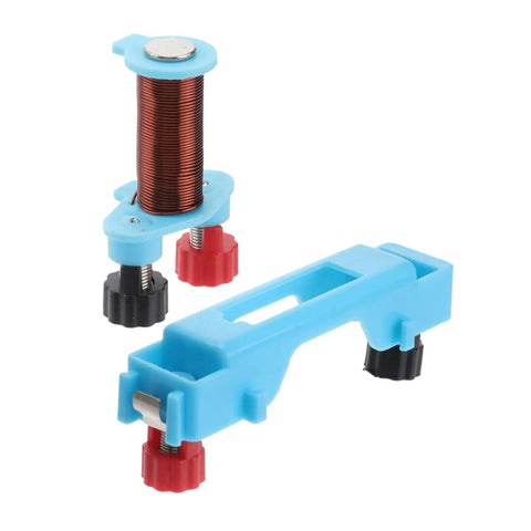 Two Sets Electromagnet Experiment Kit For Kids DIY Physics Lab Tools featuring blue components and coiled wire magnet parts.