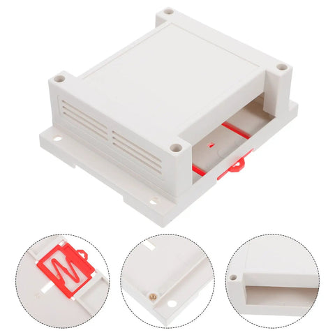 Weatherproof Outdoor Electrical Junction Box In Gray Flame Retardant ABS Plastic Industrial Enclosure For Wall Sockets And Control Panels