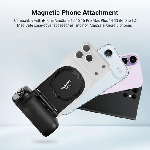 MagSafe Compatible Phone Grip With Wireless Charging And 3500mAh Battery attached to multiple smartphone models