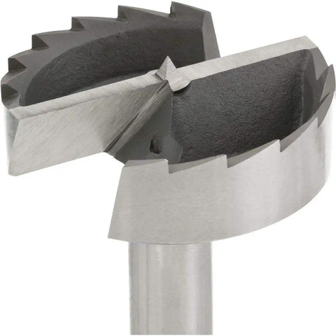 Close-up of a single Forstner bit from the Eight Piece Forstner Bit Set including various sizes for woodworking projects.