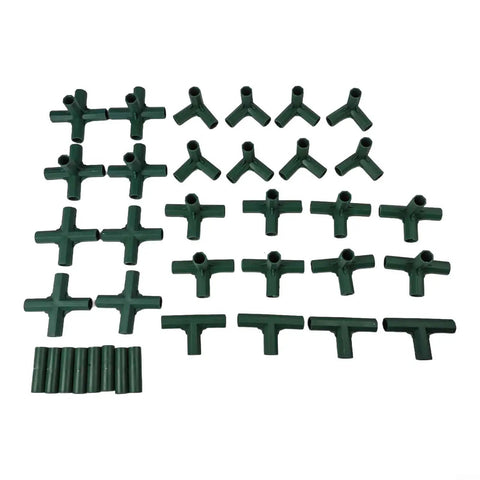 16 mm Greenhouse Frame Connectors Kit 36 Piece Plastic Garden Structure Set With 3 Way 4 Way And 5 Way Joints For Cold Frames Plant Shelters And DIY Outdoor Projects No Fuss Setup And Easy Snap Assembly