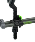 Close-up of Two Point Gun Rest Trigger Stick Attachment with Adjustable Height and Tilt for Trigger Sticks or Tripods One Quarter Twenty Thread