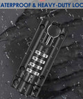 Tough As Nails Four Digit Combination Sliding Bolt Lock For Outdoor Gate Shed And Garage, waterproof zinc alloy pad latch under rain.