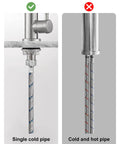 Top Tier Cold Only Kitchen Sink Faucet Single Hole Install Sus 304 Stainless Steel with clear single cold pipe design.