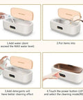 Step-by-step guide using the Ultra Portable Vibration Jewelry Cleaner Machine Packs Hella Crisp Sonic Scrubbing.