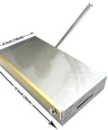 Heavy Duty 6x12 Inch Rectangular Magnetic Chuck For Lathes And Surface Grinding Machines With Permanent Magnet Hold shown in close-up view.