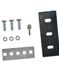 Upgrade Your Two Stage Snow Blower With This Universal 3 Blade Impeller Kit including bolts, nuts, a metal plate, and a rubber component.