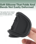 Top Shelf Soft Silicone Door Latch Covers 4 Pack Fits Cars Trucks Suv close-up of flexible black silicone material.