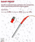 Two Pack Heavy Duty AC Grill Igniter Replacement For Pellet Grills And Smokers Keeping Your Grill Running Smooth Fits Traeger AC Models Replaces BAC199 KIT0088 BAC006 Pit Boss 70112 Camp Chef PG24-21 Z Grills Oklahoma Joe's 16801-20B damp-proof design with specifications next to water droplets