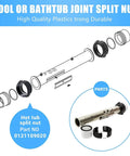 Exploded view of 2-inch spa hot tub heater split-nut union kit with screws and gasket