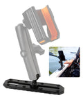 Metal Boat Track Mount With One Inch Ball T Bolt For Kayak Rail Mount GPS Fish Finder Mount Cup Holder And Rod Holder Fits RAM B Size Dual Socket Arm Marine Gear Track Heavy Duty on kayak track with phone holder