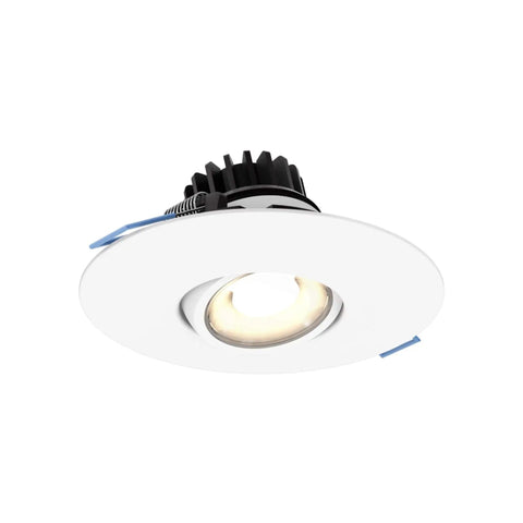 4 Inch Round LED Gimbal Recessed Light Black Dimmable Integrated Driver 120V Direct Connection Modern Design With Adjustable Beam For Flexible Lighting 50,000 Hour Lifespan Rotatable Fixture