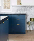 4 Pack Brushed Gold Crescent Cabinet Pulls With 5.79 Inch Overall Length And 3.75 Inch Hole Centers Matte Gold Half Moon Cupboard Hardware