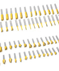 Knockout 100 Piece Router Bit And Chisel Set With 1/4 Shank, featuring alloy steel bits for milling and trimming.
