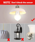 Motion Sensor A19 LED Dusk To Dawn Bulbs 3000K Soft White 800 Lumen Indoor Outdoor Light Bulbs 8.8W 60W Equivalent For Porch Garage Hallway Entryway 4 Pack With Easy Installation, sensor not blocked in hanging fixture