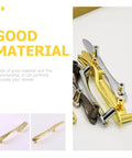 Three-Piece Kitchen Cabinet Handles Set With Gold Finish Drawer Knobs And Pulls For Home Cabinets Doors Bedroom Dresser
