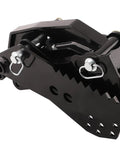 Close-up of Universal Backhoe Thumb Attachment For 3.25 Inch Boom Width Built Tough Heavy Duty Black Powder Coated Steel Bolt On Design