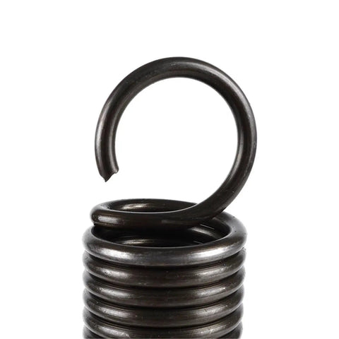 Close-up of Heavy Duty Steel Hook Extension Spring For Garage Doors Rc Cars And Custom Builds Featuring 4Mm Wire Gauge.