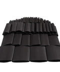 162 Piece Large Dual Wall Adhesive Heat Shrink Tubing Kit With Five Diameters One And A Quarter Inch One Inch One Half Inch Three Eighths Inch One Eighth Inch For DIY Projects Marine Electrical Wire Wraps Solder Joint Protection Cable Splice Black
