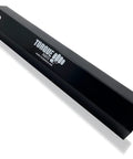 Torque Parts branded black metal tool with hole for hanging, angled side view.