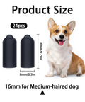Prong Collar Rubber Sleeve 24 Pack For Shock And Anti Bark Collars 16 Mm Size Replacement Tips For Medium Hair Dogs with dog image