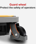 Guard wheel of the 3300 Lbs Semi-Electric Pallet Stacker With 98 Inch Lift Height for operator safety.