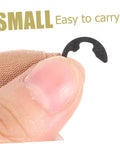 Small metal clip held between fingers, easy to carry, suitable for various applications.