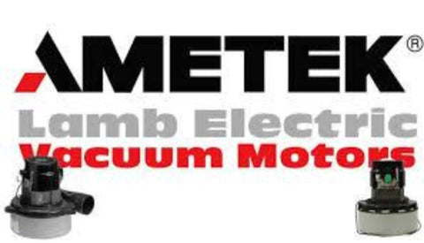 Ametek Lamb Electric Vacuum Motors logo with two black and silver vacuum motors on a white background.