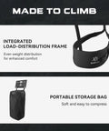 Heavy Duty Rock Climbing Harness For Men And Women Adjustable Roof And Indoor Rappelling Rig Durable Safety Harness With Storage Bag