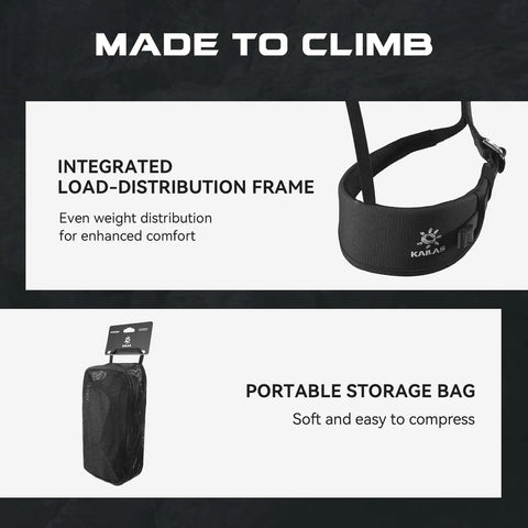 Heavy Duty Rock Climbing Harness For Men And Women Adjustable Roof And Indoor Rappelling Rig Durable Safety Harness With Storage Bag
