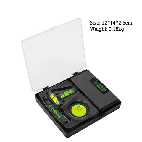 Torpedos, Pocket Levels set in compact storage box, includes bubble levels, size 12x14x2.5cm, lightweight at 0.18kg.