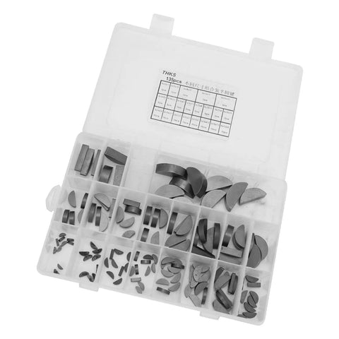 135 Piece Woodruff Key Assortment Kit With 21 Sizes Durable Steel Keys In A Portable Storage Box for repair and maintenance