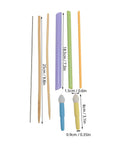 Fabric Tube Turner Set With Assorted Sizes, Quick Turn Tools For Sewing And Crafting, Includes 2 Piece Mini Thread Removers For Seam Removal And Easy Threading; 25cm, 18.5cm