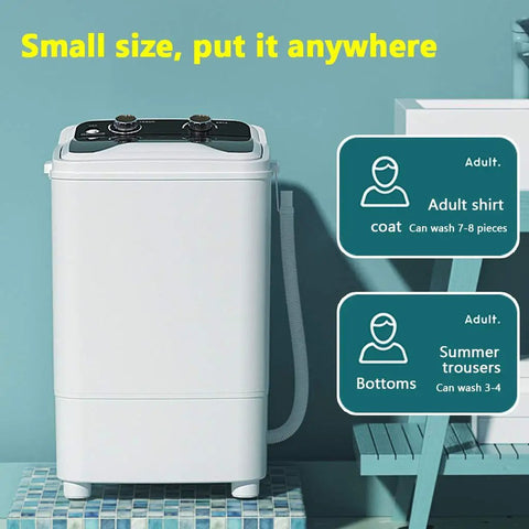 No Sweat Portable Single Tub Washing Machine in compact design, suitable for washing shirts and trousers, for small spaces.