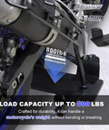 Heavy Duty Motorcycle Dolly With 360 Degree Casters Center Stand Mover For Easy Maneuver In Tight Spaces Holds Up To 800 Lbs Fits Cruisers Sportbikes And Scooters 21.6 Inches Wide Ready To Roll