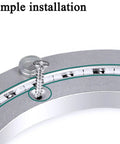 Beefy Heavy Duty Lazy Susan Table Bearing Base For Round Tables, Premium Aluminum Alloy close-up showing installation detail.