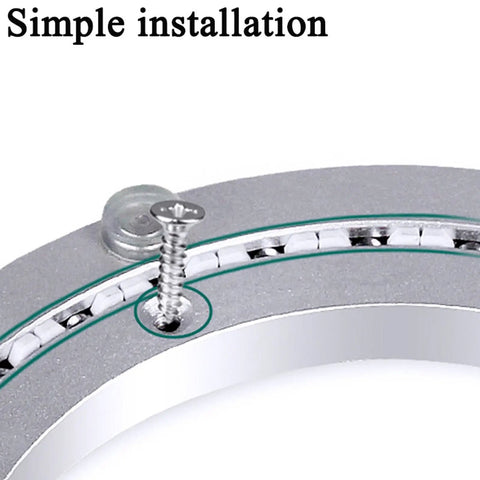 Beefy Heavy Duty Lazy Susan Table Bearing Base For Round Tables, Premium Aluminum Alloy close-up showing installation detail.