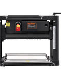 Heavy Duty Benchtop Wood Planer With A 13 Inch Worktable And 15 Amp Motor for cutting hardwood and softwood stock, front view.