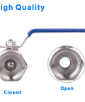 Stainless Steel 1 Inch Ball Valve NPT Standard Port For Water Oil Gas Built Tough Serviceable 1PC Valve With Female To Female Threads