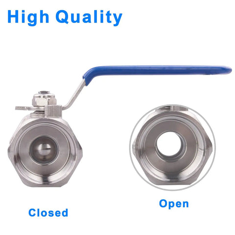 Stainless Steel 1 Inch Ball Valve NPT Standard Port For Water Oil Gas Built Tough Serviceable 1PC Valve With Female To Female Threads