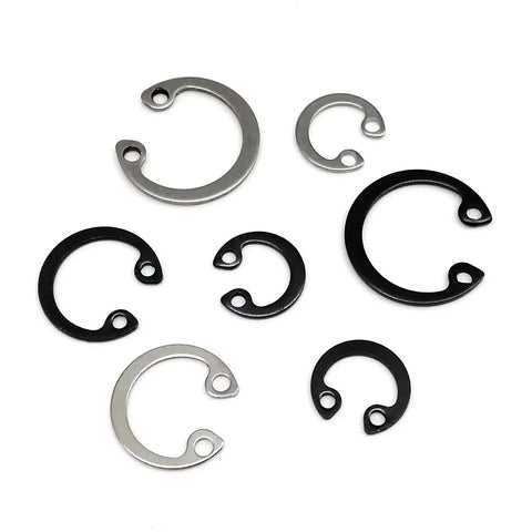 3-Set M8 To M24 Retaining Rings Assortment Kit C Type Internal Circlips 304 Stainless Steel 65Mn Snap Rings