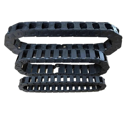Heavy Duty Plastic Cable Drag Chain With End Connectors For CNC 3D Printers And Routers Offering Hella Smooth Wire Management And Sweet Organized Routing In Matte Black One Meter Long displayed in multiple links.