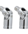 Run Rotoo Rotary Universal Joint Sleeve 2pcs Adapter For Auto Repair With Full Swivel Socket Wrench Tool Kit To Hit Tight Spots In Mechanic Work And Car Maintenance Projects Easily chrome steel