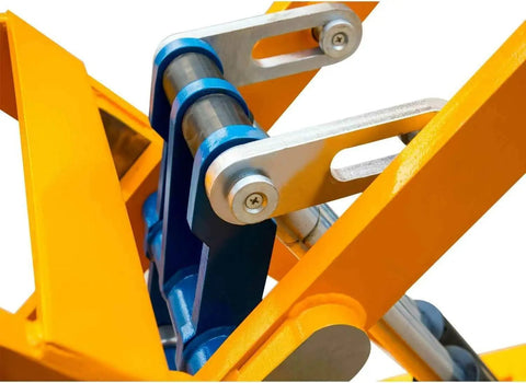 Close-up of linkage mechanism on Auto Body Collision Repair Frame Machine With 7700 Lbs Loading Capacity And 60KN Pulling Power
