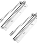 Two Pack Adjustable Aluminum Door Closer Set with Heavy Duty Build and Soft Close Spring, Durable Aluminum Alloy Hardware for Home or Office
