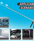 Heavy Hitter Industrial Air Blow Gun With 40 Inch Stainless Steel Extension Wand for effective cleaning of dust in various scenarios.