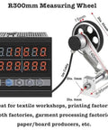 Built Tough Rolling Measuring Wheel With Crisp Digital Readout And Precision Encoder For Effortless Length Tracking On Flooring Installations And Outdoor Jobs Daily with cable and display.