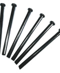 Top Shelf 3.5 Inch Interior Door Hinge Pins Slick Black Oil Rubbed Bronze Replacement Screws six pack displayed on white background.